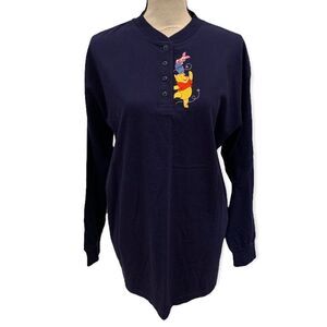 Vintage womens disney winnie the pooh and piglet embroidered long sleeve medium